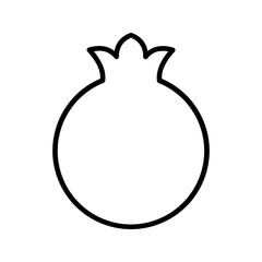 Pomegranate icon color editable on white background