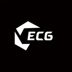 ECG creative minimalist letter logo. ECG unique vector initials alphabet letter logo design