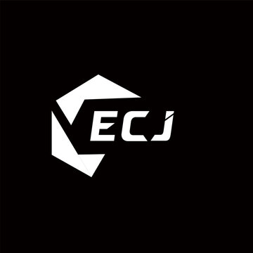 ECJ creative minimalist letter logo. ECJ unique vector initials alphabet letter logo design