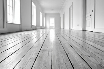 White Wood Floor Background