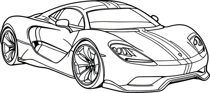 Modern sports car illustration depicting speed and luxury