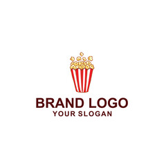  popcorn logo vector illustration
