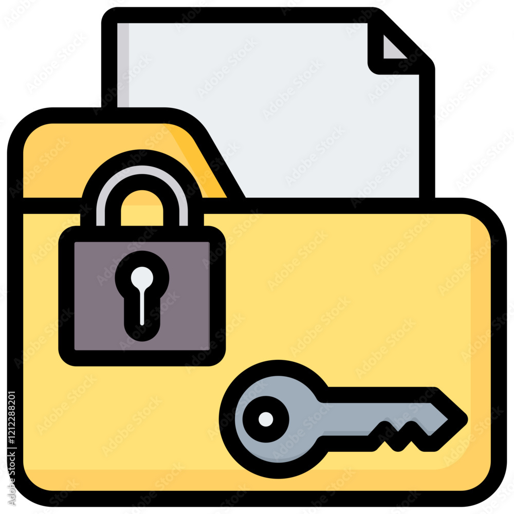 Poster Access Log Outline Color Icon