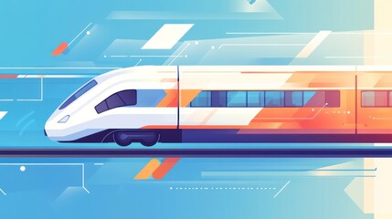 Fototapeta premium High-Speed Rail: Futuristic Travel