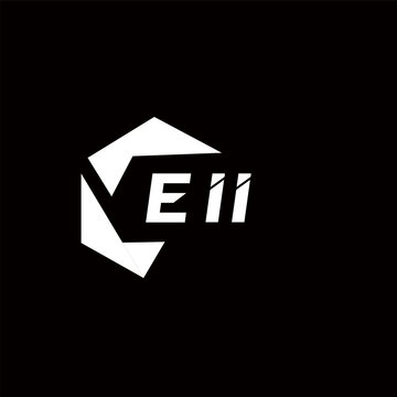 EII creative minimalist letter logo. EII unique vector initials alphabet letter logo design