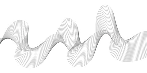 Abstract vector modern gradient white background with grey wavy lines.
