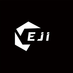 EJI creative minimalist letter logo. EJI unique vector initials alphabet letter logo design