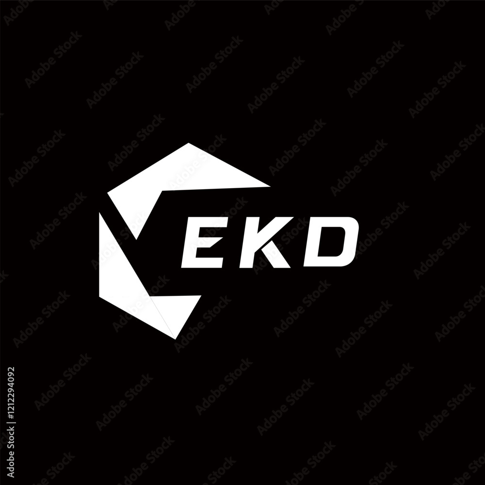 Fototapete ekd creative minimalist letter logo. ekd unique vector initials alphabet letter logo design