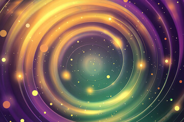 Obraz premium Vibrant swirl of colors and lights reminiscent of Mardi Gras festivities and celebrations