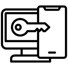 Two Factor Authentication Outline Icon