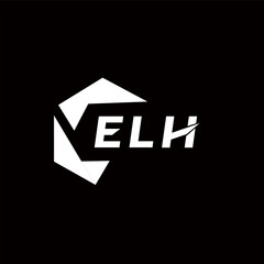 ELH creative minimalist letter logo. ELH unique vector initials alphabet letter logo design