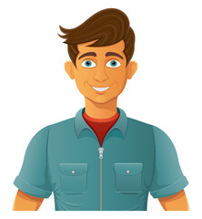 young man is handsome modern and promising vector illustration isolated on white background