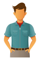 young man is handsome modern and promising vector illustration isolated on white background