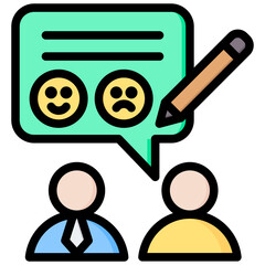 Feedback Outline Color Icon