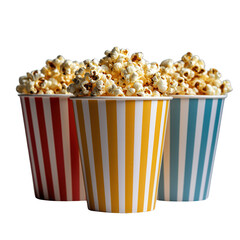 Popcorn Buckets isolated on transparent background