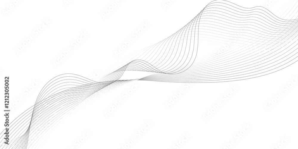 Poster abstract wave lines dynamic flowing colorful light isolated background. technology, modern, wallpape