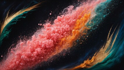 Fototapeta premium An explosion of colors and textures representing vibrant emotions.