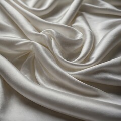 Obraz premium A white silk fabric elegantly draped and rippling.