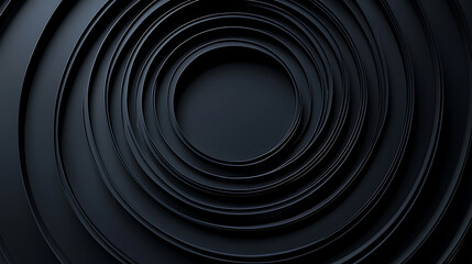 Concentric black rotated ring design on textured background