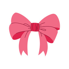 Vector illustration of ribbon bow isolated on white background