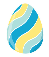 Easter egg with spiral pattern
