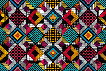 Obraz premium Colorful Geometric Pattern Design. Abstract Art Print