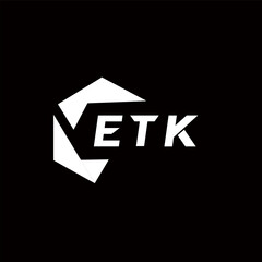 ETK creative minimalist letter logo. ETK unique vector initials alphabet letter logo design