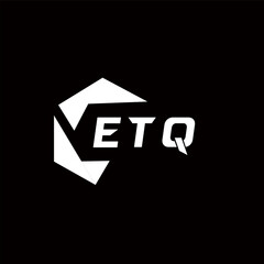 ETQ creative minimalist letter logo. ETQ unique vector initials alphabet letter logo design
