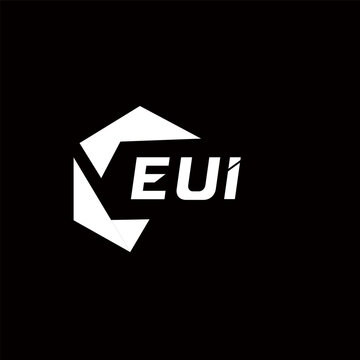 EUI creative minimalist letter logo. EUI unique vector initials alphabet letter logo design