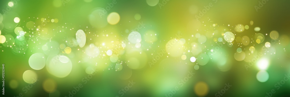 Aufkleber abstract green bokeh background with dazzling lights for design projects, presentations, and website