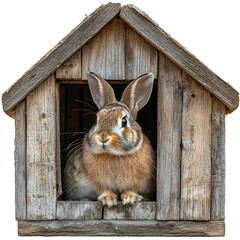 Rabbit Hutch isolated on transparent background