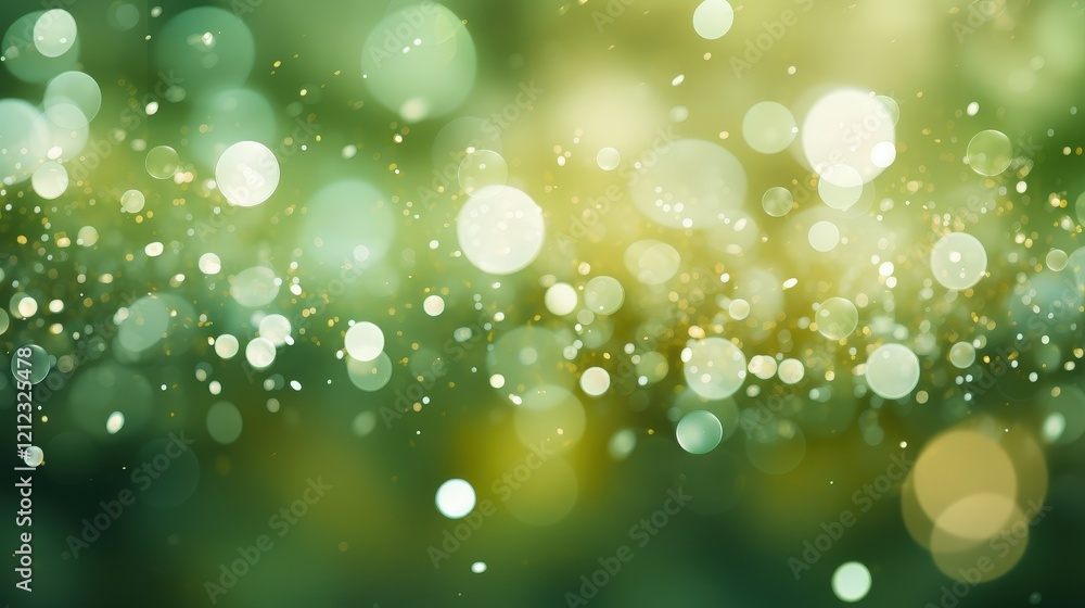 Poster soft green bokeh abstract background with gentle light effects for creative and inspirational visual