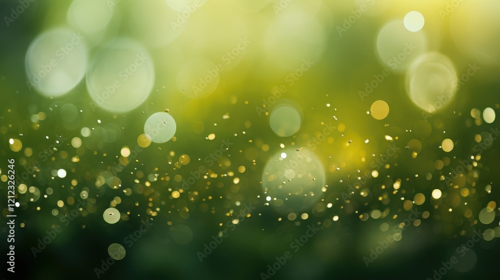 Poster abstract green bokeh background with soft light and gentle glow perfect for nature themes and creati