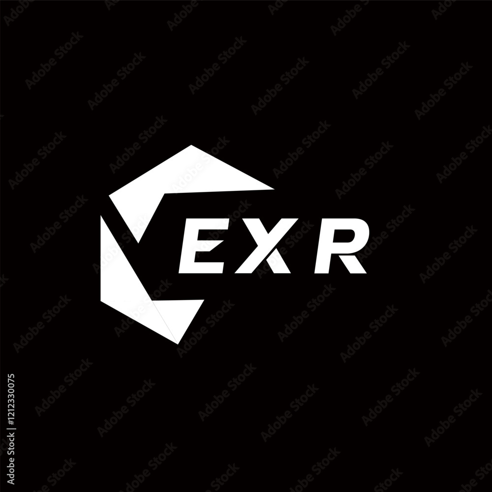 Fototapete exr creative minimalist letter logo. exr unique vector initials alphabet letter logo design exr crea