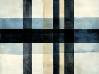 Abstract composition featuring intersecting lines and muted colors, creating a modern aesthetic.