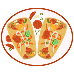 Mexican Burrito Illustration Design