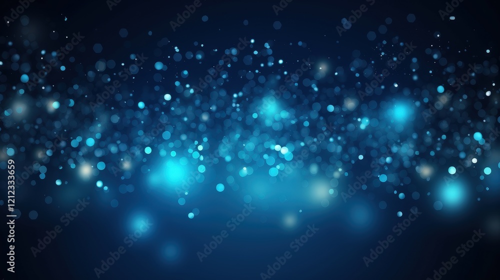 Poster abstract blue bokeh texture on black background with soft glows and shimmering lights for creative d