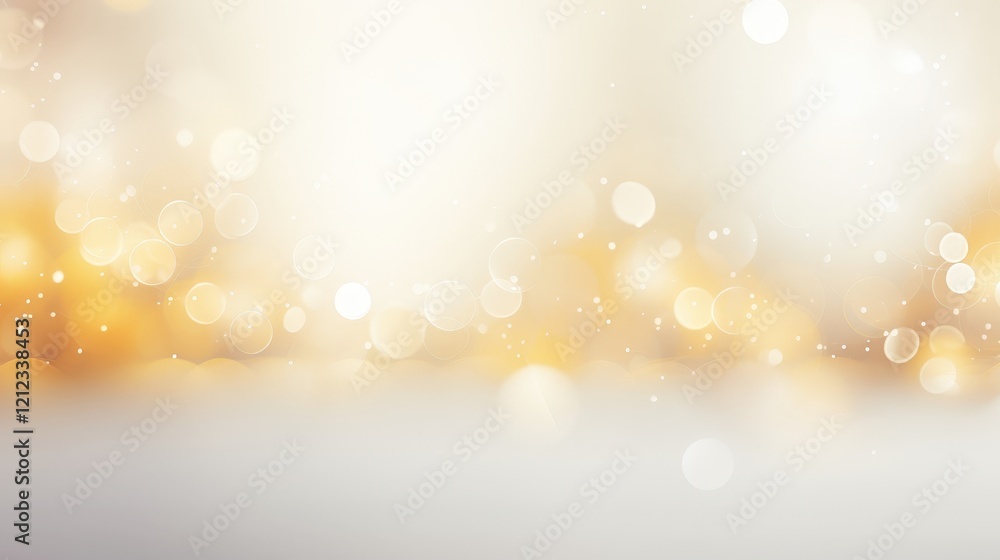 Poster abstract white background with elegant bokeh lights and soft glows for creative design and banner ap