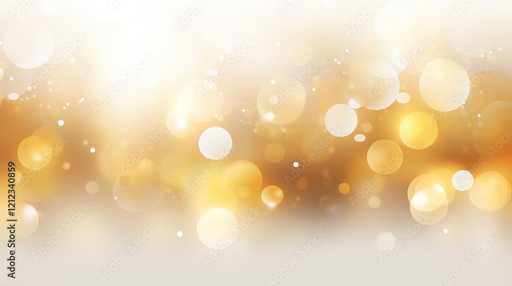 Poster abstract white background with gentle bokeh effect and soft golden highlights suitable for various d