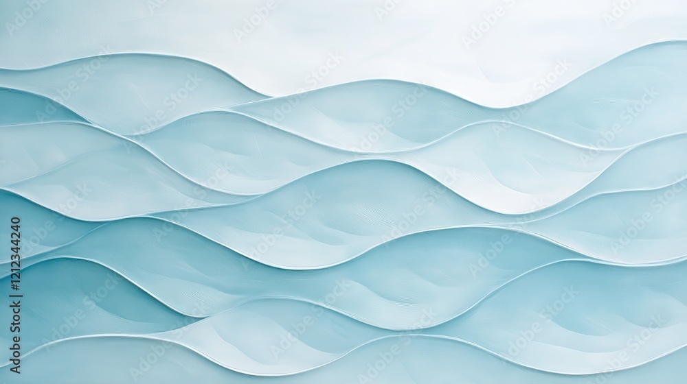 Poster soft overlapping waves abstract design minimalist art studio calm environment aesthetic concept