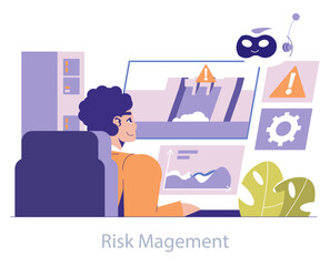 Hydropower. Flat Vector Illustration