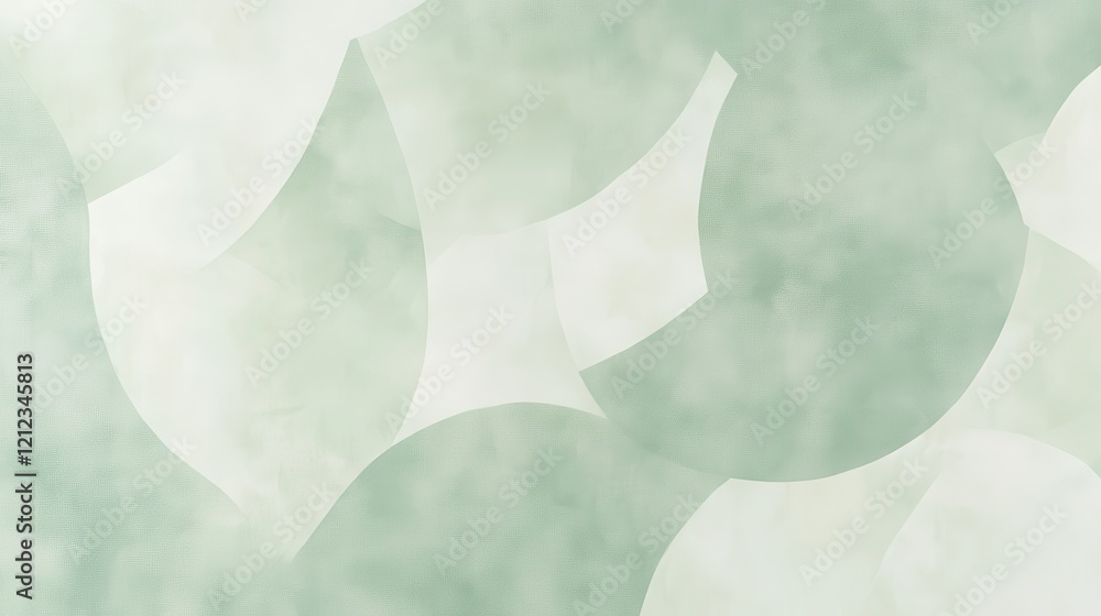 Poster geometric patterns in soft mint background abstract design visual art minimalist aesthetic artistic 
