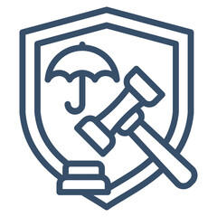 Legal Shield Icon Element For Design