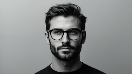 Fototapeta premium Handsome man in spectacles portrait 