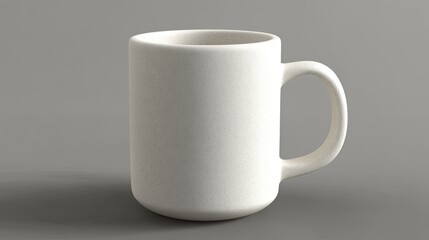 Obraz premium Coffee cup with a handle, top view.