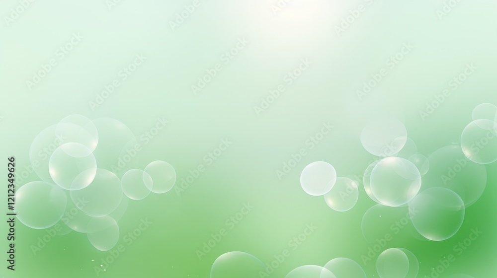 Poster abstract green light bokeh background with soft blurred textile effect for vibrant and refreshing vi