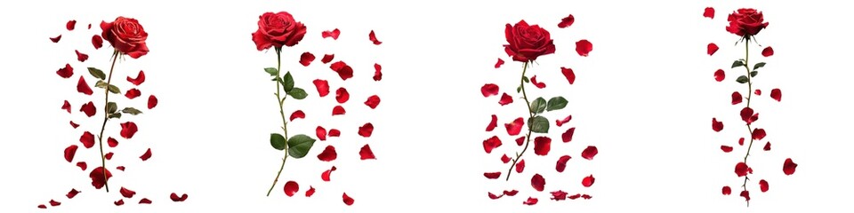 Roses falling gently nature floral photography calm setting close-up