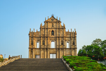 Ruins of St. Paul in Macau, Macao, China. unesco world heritage site
