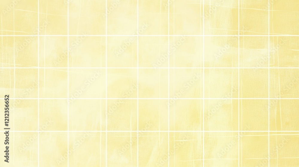 Poster pastel yellow background with muted grid patterns minimalist design digital art soft aesthetic close
