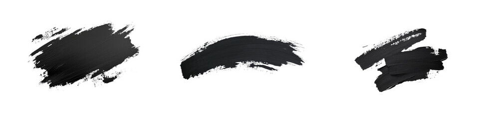 Fototapeta premium A painting featuring black oil grungy brush strokes, presented as an isolated object with a smudge or stain